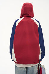 CATTEE Color Block Baseball Hooded Jacket - COPPING THREADS - CATTEE